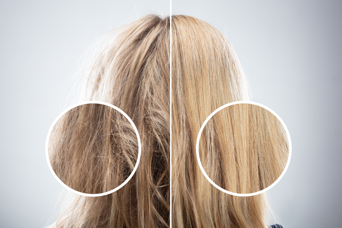 Haar voor en na een intensief Hair Care ritueel